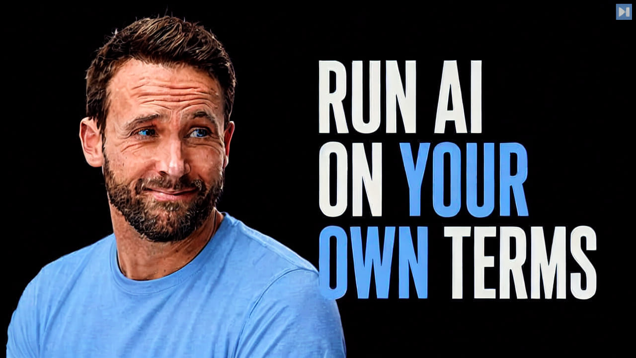 Pat Simmons beside the words Run AI on Your Own Terms