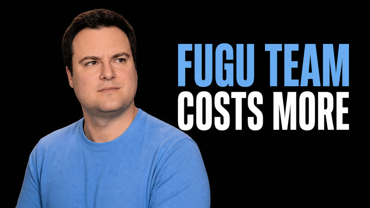 Bijan Bowen beside the words Fugu Team Costs More