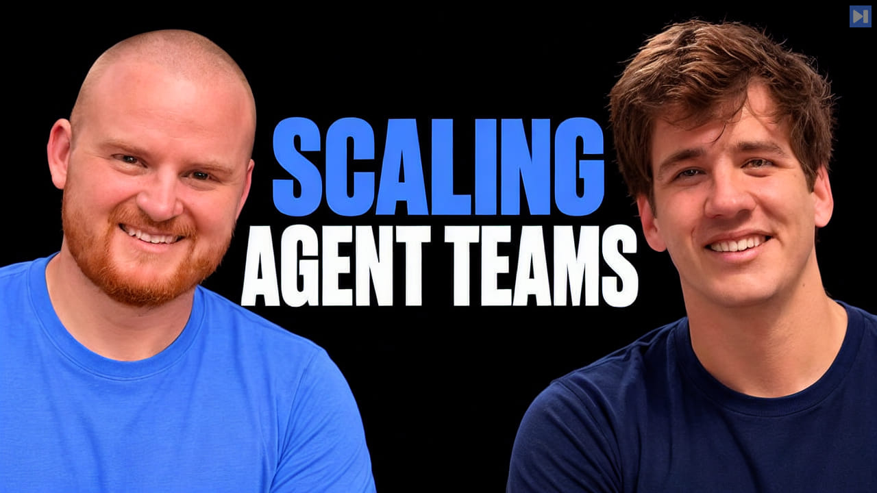 CJ Avilla and Harrison Stall beside the blue and white headline Scaling Agent Teams against black.