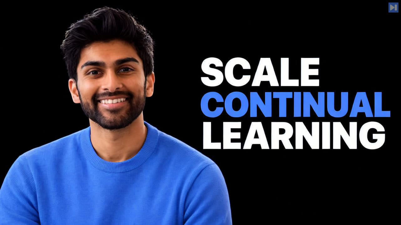 Ronak Malde beside the words Scale Continual Learning
