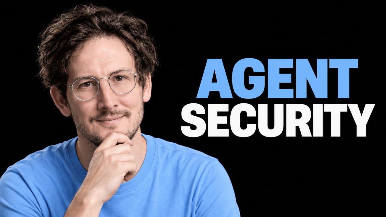 Ryan Dahl beside the headline Agent Security, discussing external permission controls for AI agents.