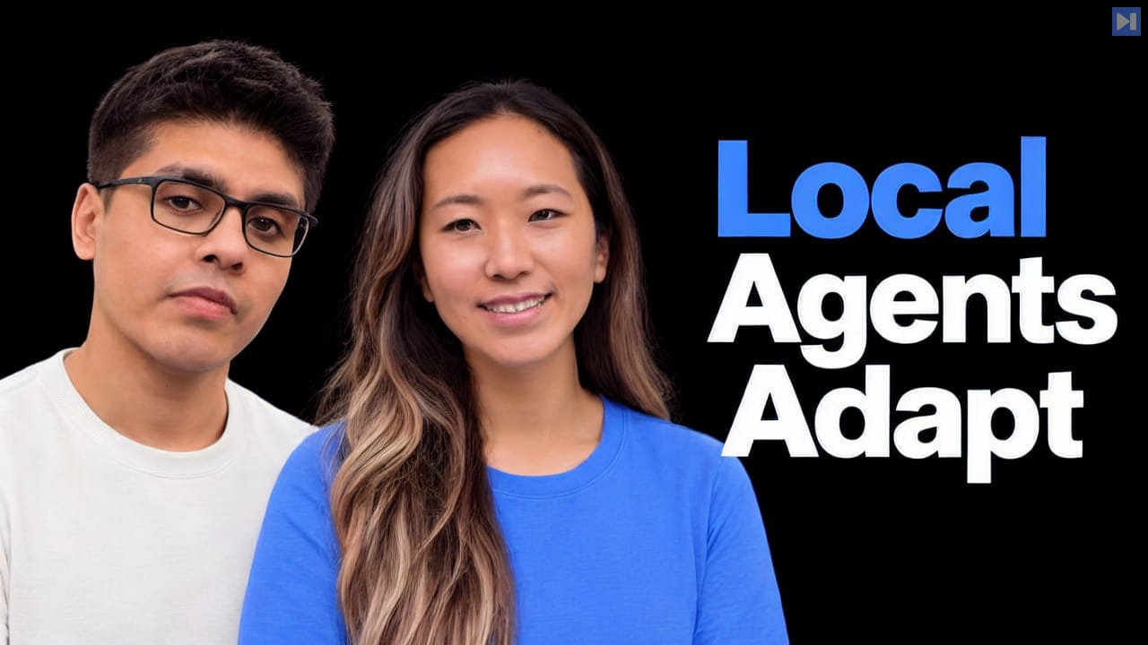 Shafik Quoraishee and Joanne Song against a black background beside the blue and white headline Local Agents Adapt.