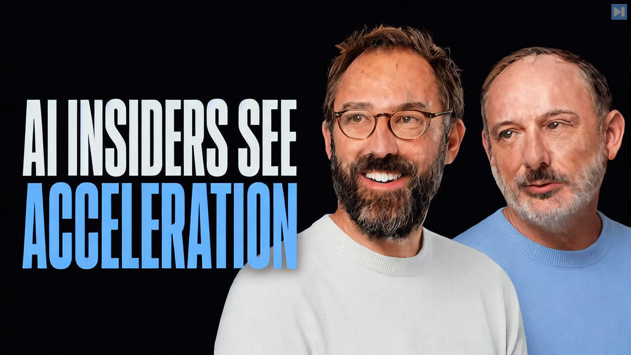 The words AI Insiders See Acceleration beside portraits of Gavin Baker and Patrick O'Shaughnessy