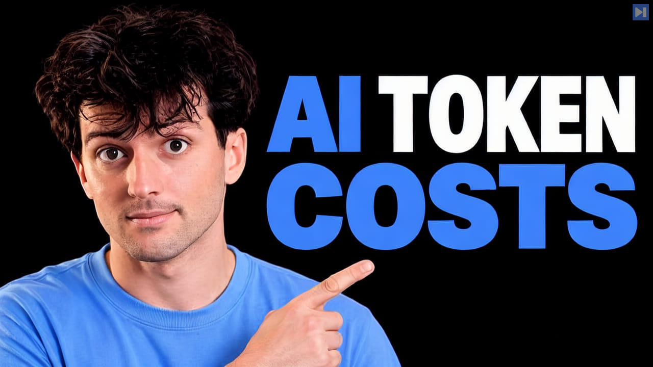 Theo Browne beside the words AI token costs.