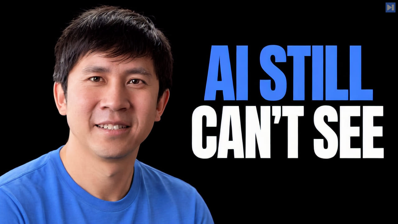 Andrew Dai beside the headline AI STILL CAN'T SEE on a black background.