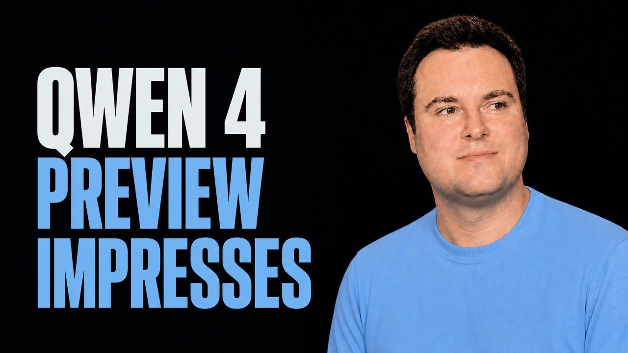 Bijan Bowen beside the words Qwen 4 Preview Impresses