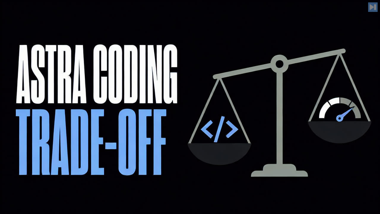 Headline Astra Coding Trade-Off beside a flat coding balance illustration