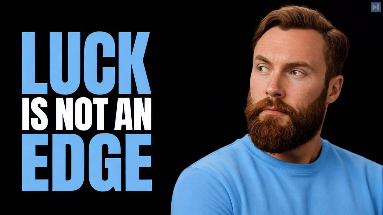 Kristian Fagerlie beside the headline Luck Is Not an Edge