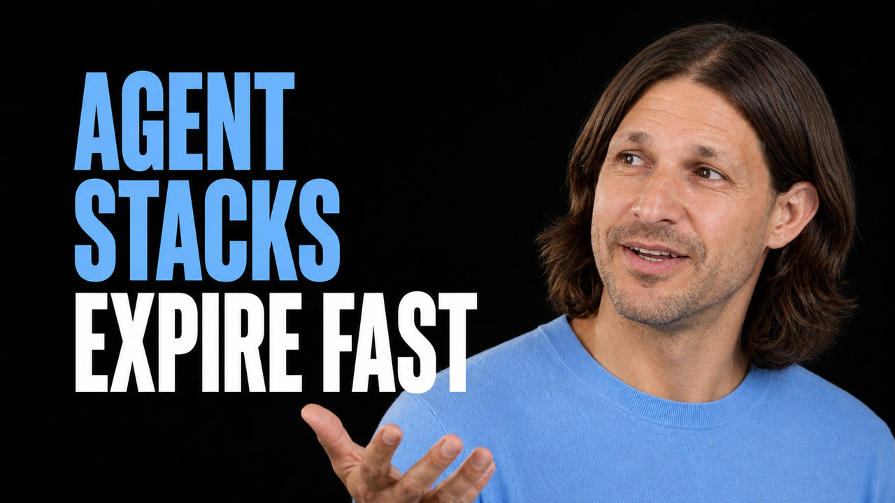 Ben Kus explaining beside the words Agent Stacks Expire Fast