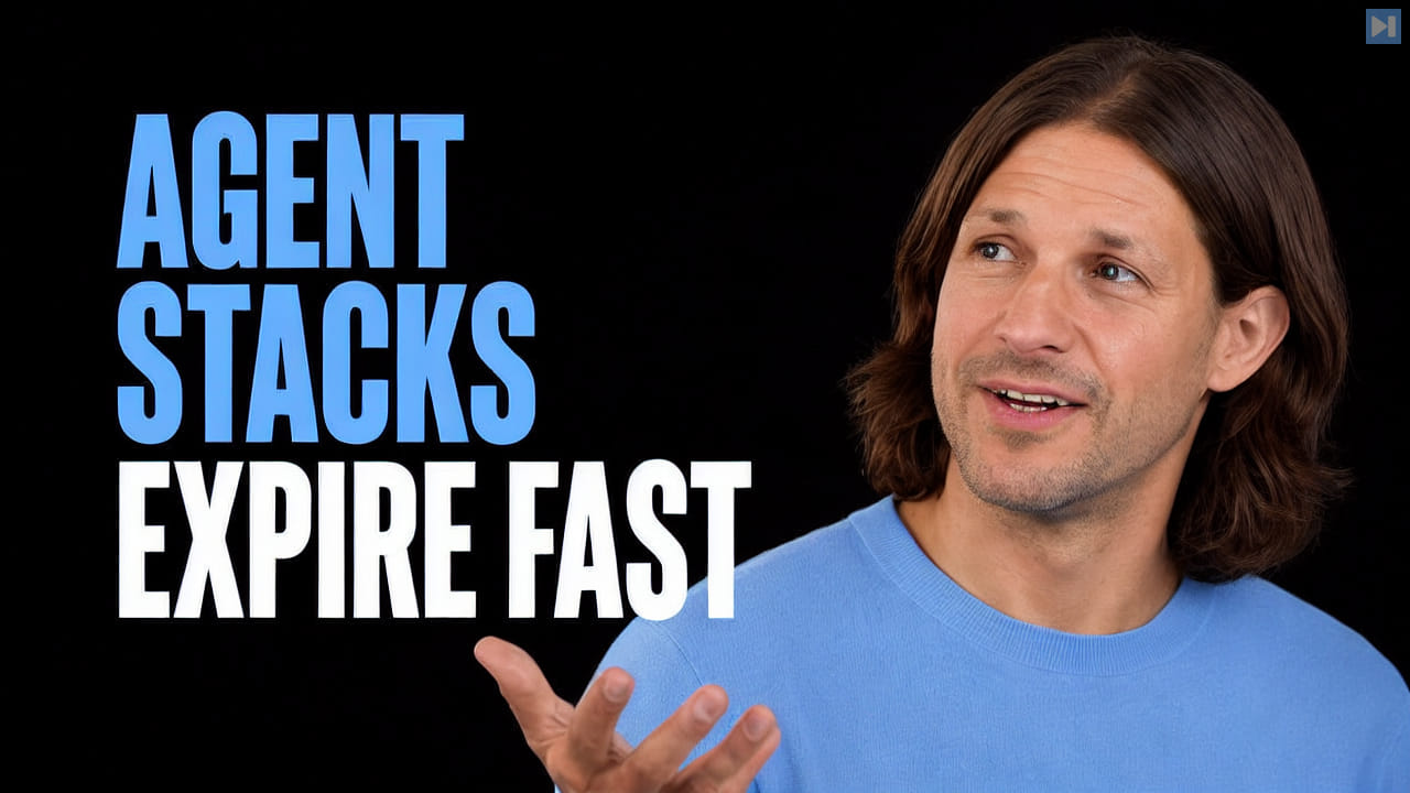 Ben Kus explaining beside the words Agent Stacks Expire Fast