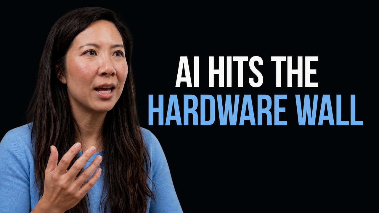 Jen Kha beside the words AI Hits the Hardware Wall