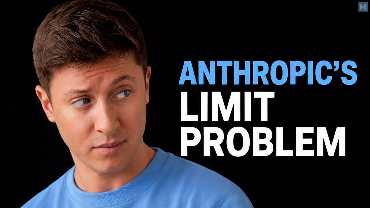 Alex Finn beside the words Anthropic's Limit Problem