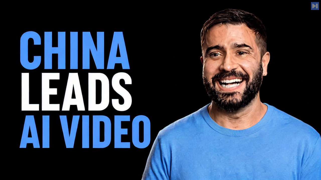Bilawal Sidhu beside the words China Leads AI Video
