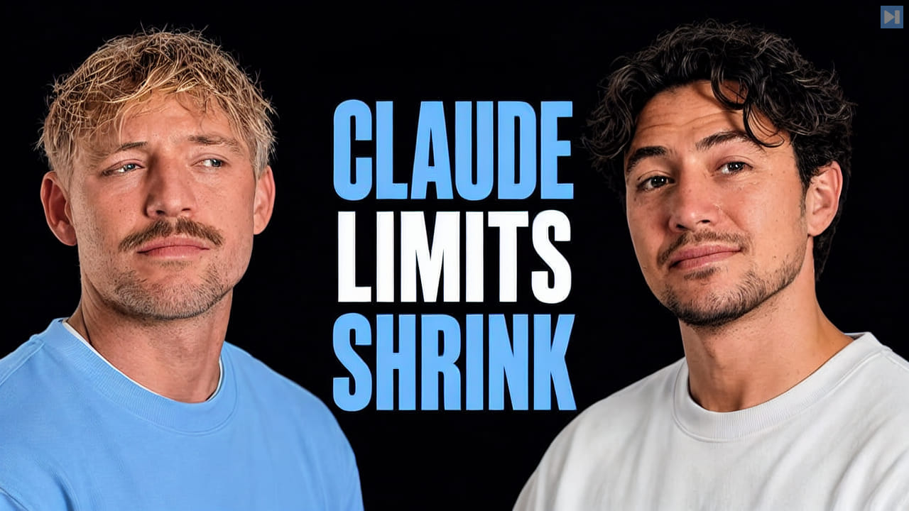 Jack Roberts and Nick Saraev beside the words Claude Limits Shrink