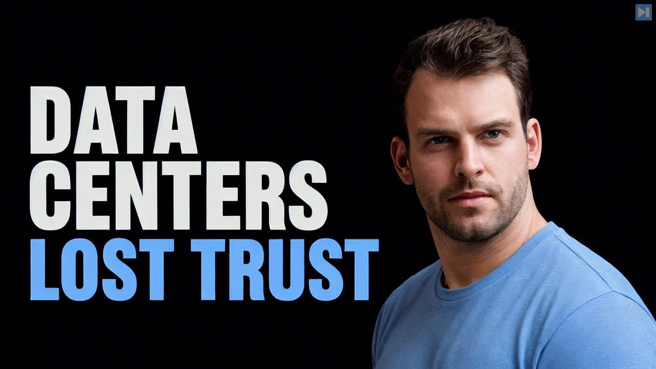 Nathaniel Whittemore beside the words Data Centers Lost Trust