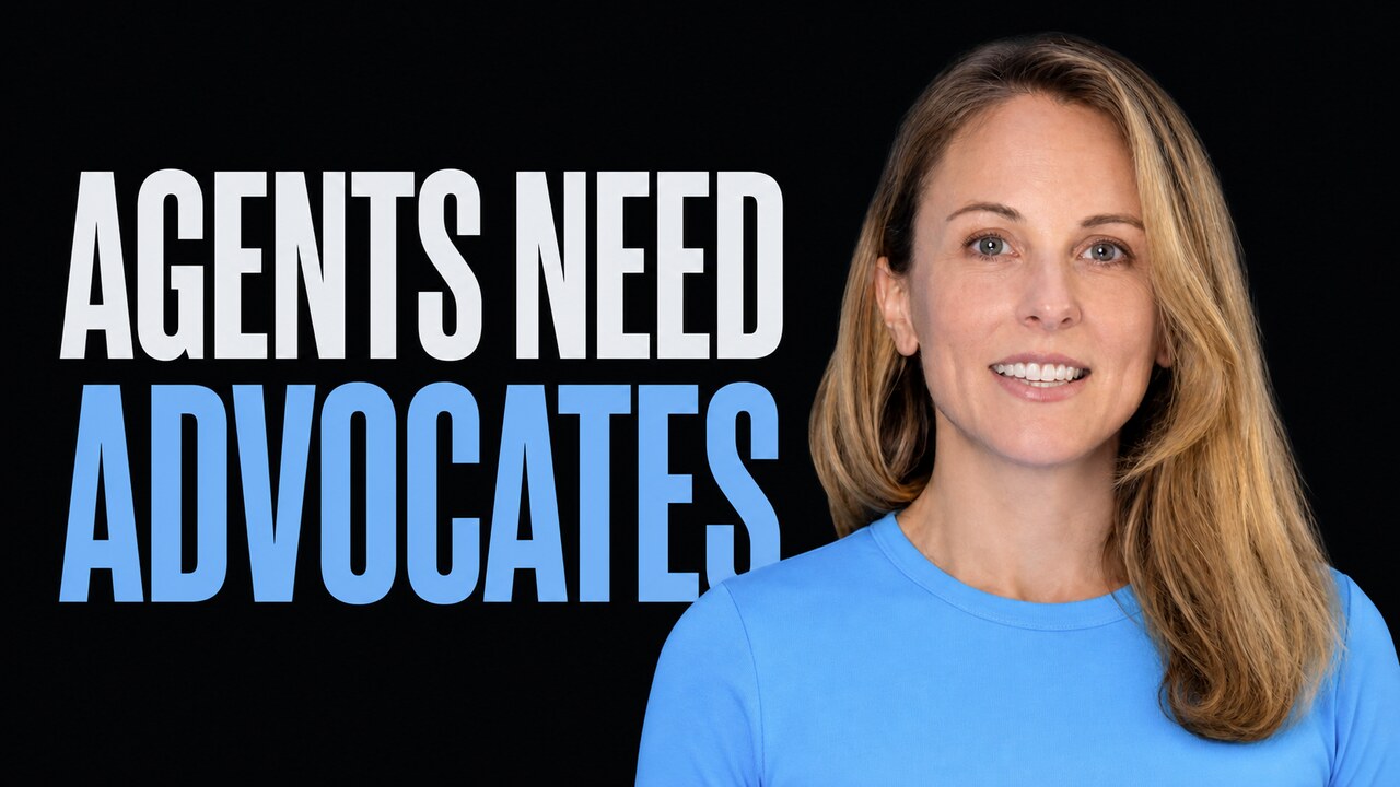 Stephanie Jarmak beside the words Agents Need Advocates