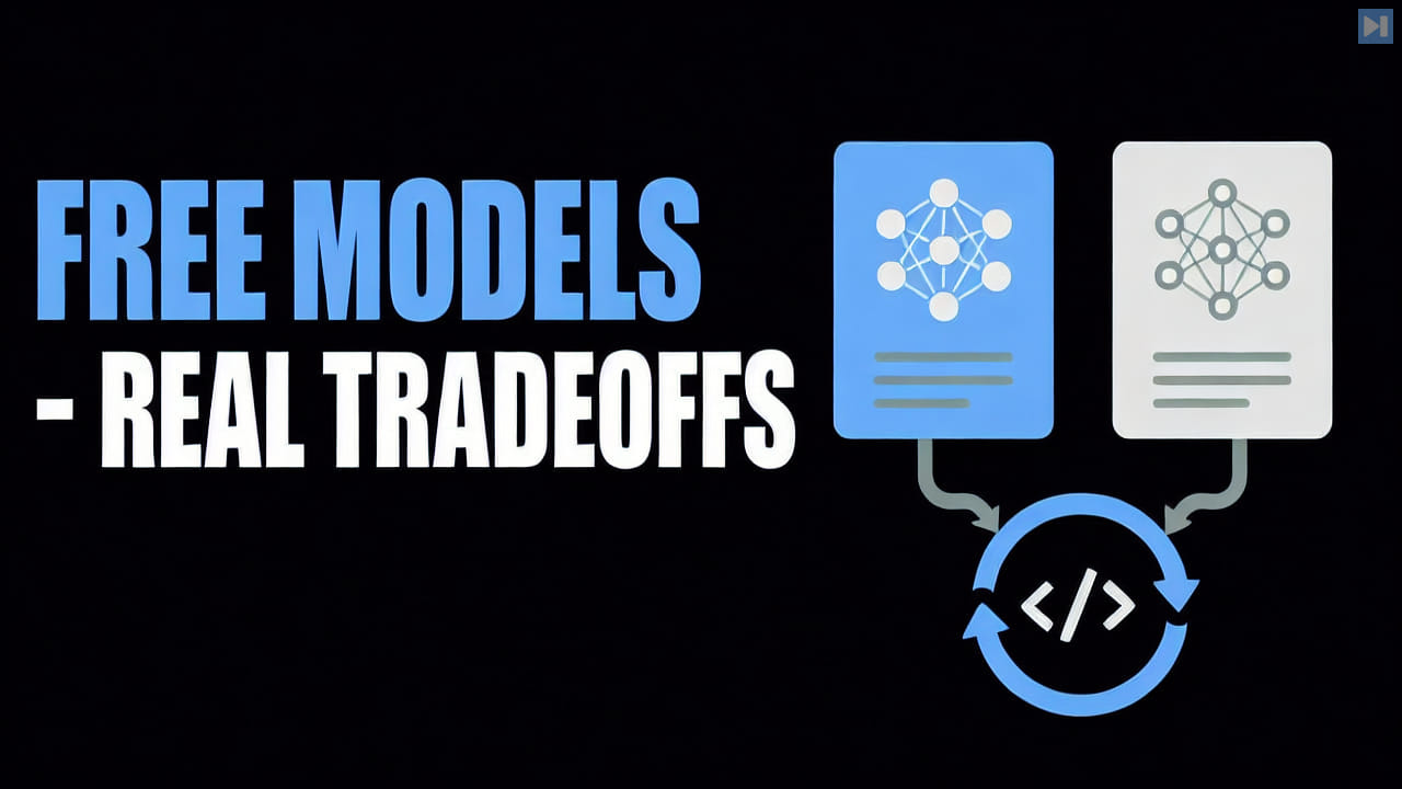 Free Models - Real Tradeoffs with two model cards feeding a coding loop
