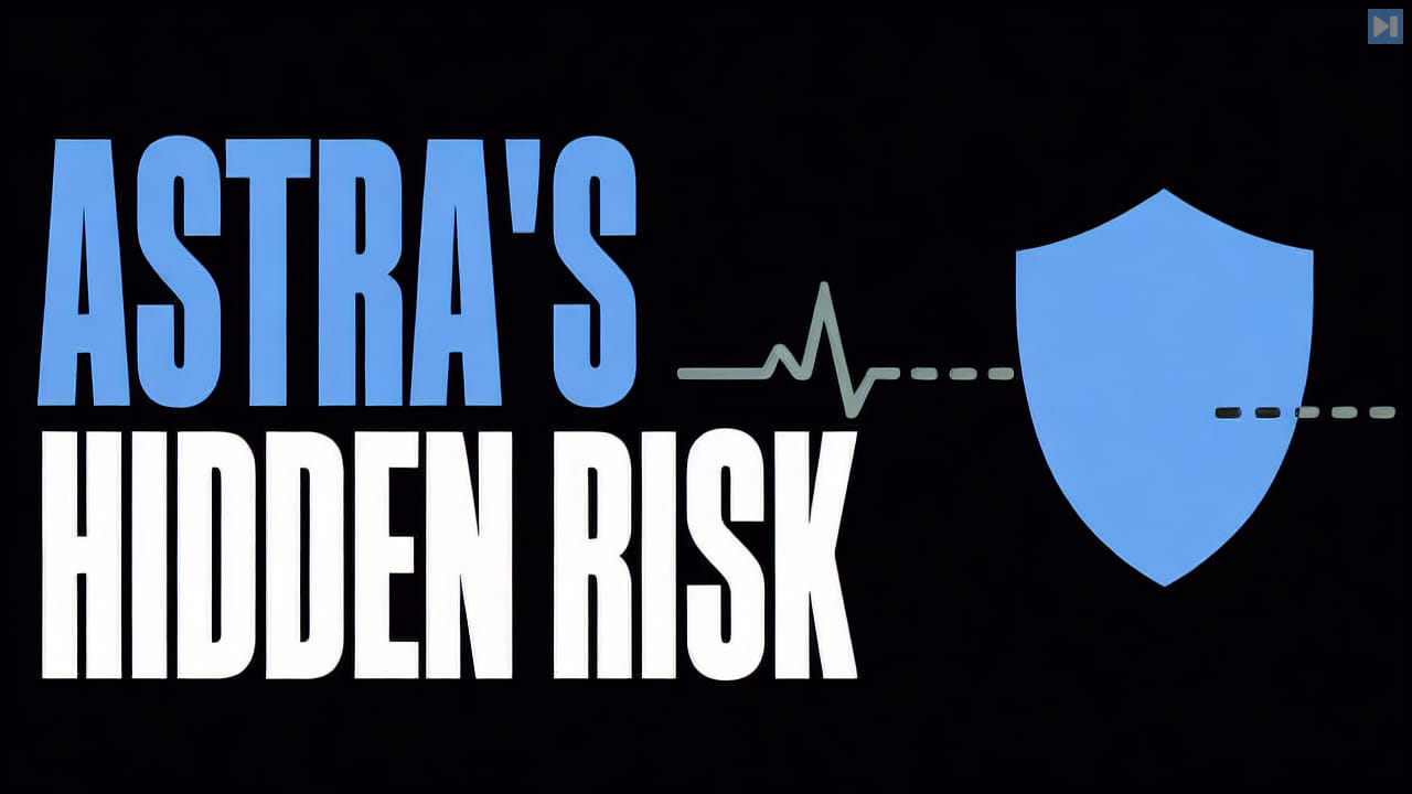 Flat shield and interrupted monitoring trace beside the words Astra's Hidden Risk