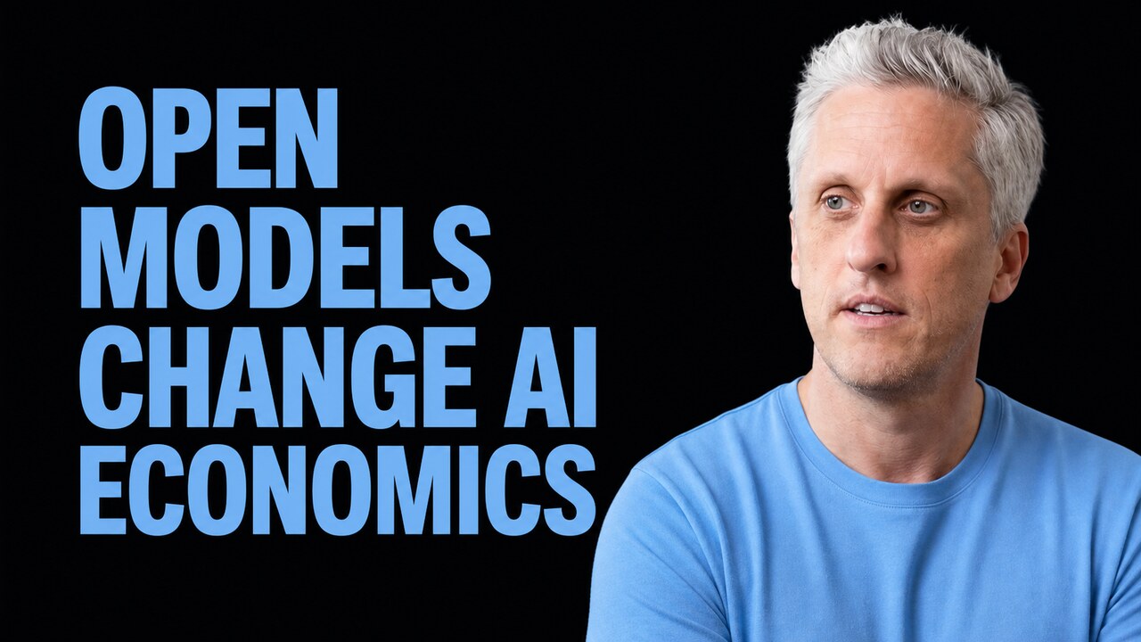 Aaron Levie beside the words Open Models Change AI Economics