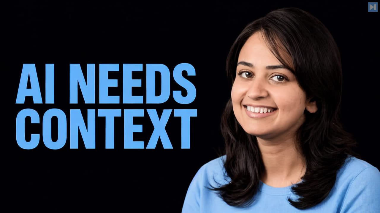 Prukalpa Sankar beside the words AI Needs Context