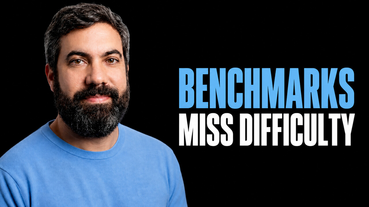 Alejandro Vidal beside the words Benchmarks Miss Difficulty
