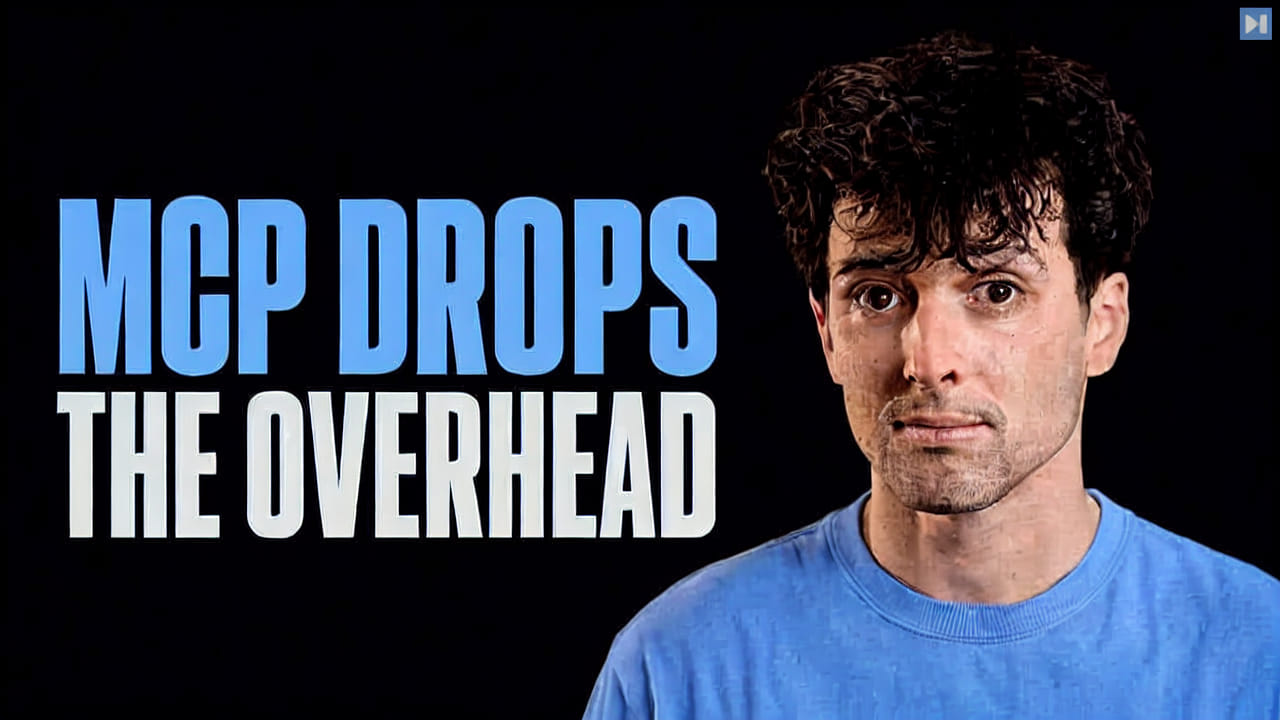 Theo Browne beside the words MCP Drops the Overhead