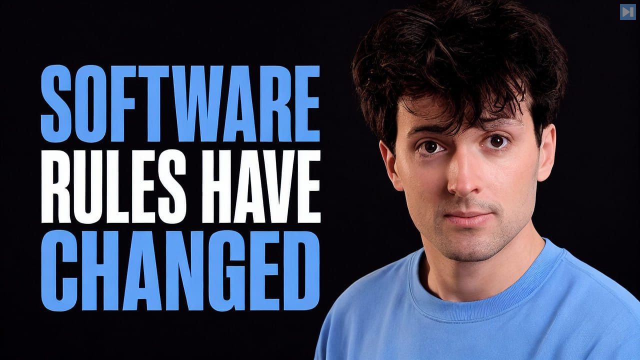 Theo Browne beside the words Software Rules Have Changed