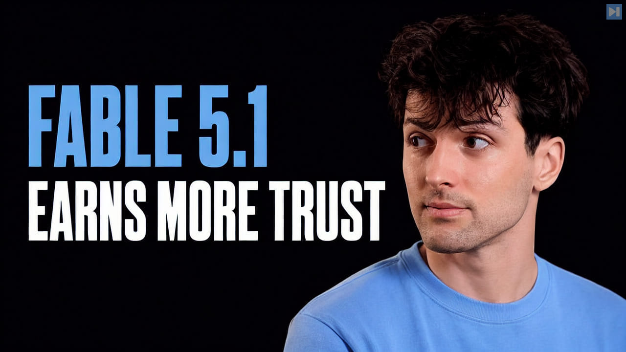Portrait of Theo Browne beside the headline Fable 5.1 Earns More Trust