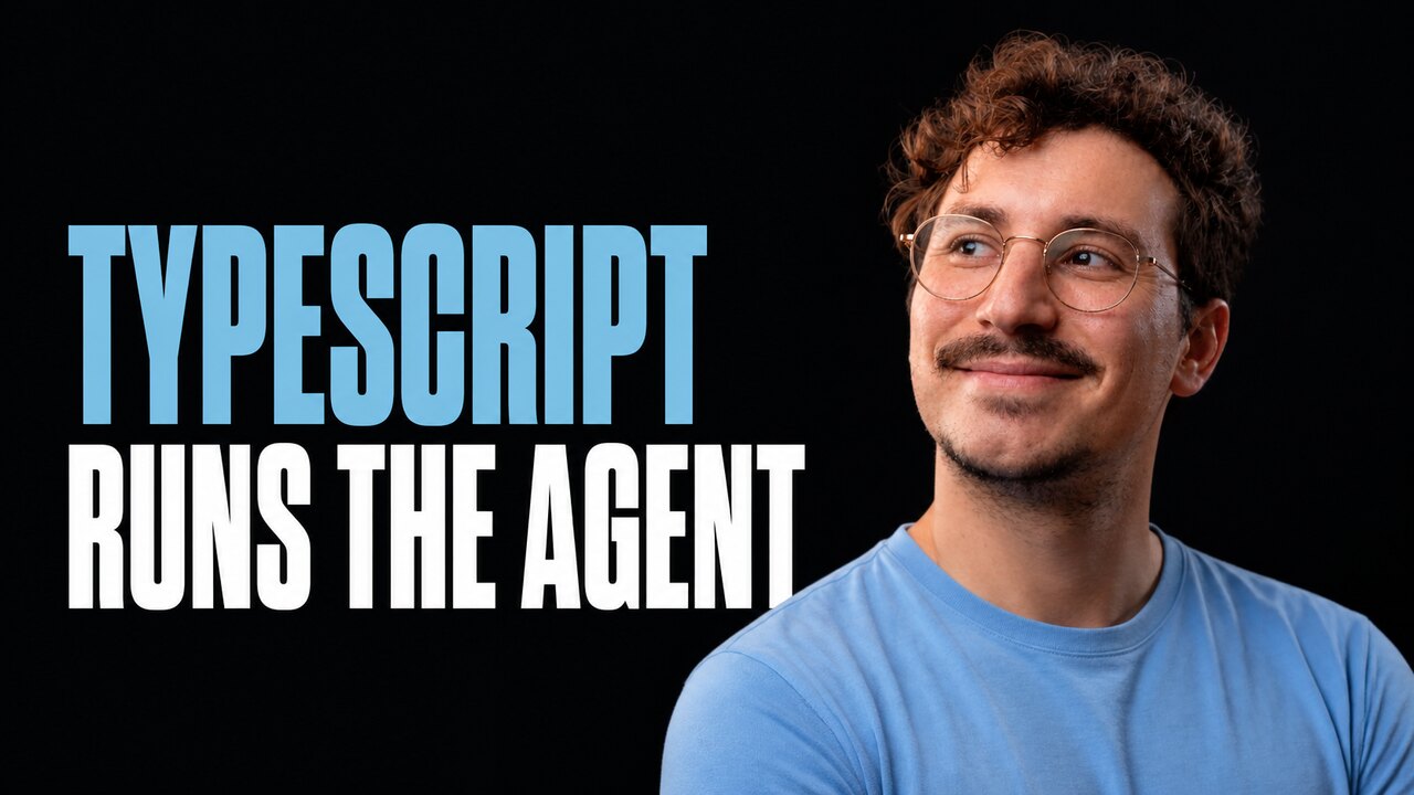 Roberto Stagi beside the headline TypeScript Runs the Agent