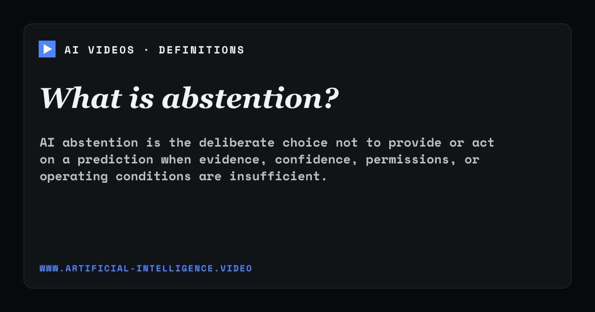 Definition card for abstention: What is abstention?