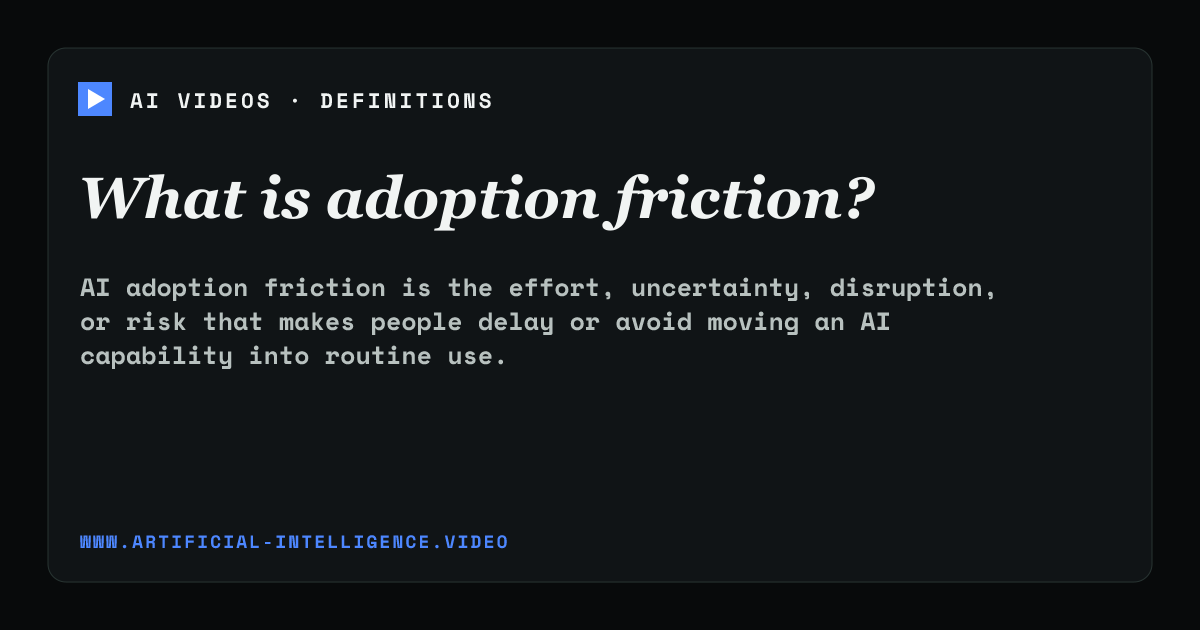 Definition card for adoption friction: What is adoption friction?