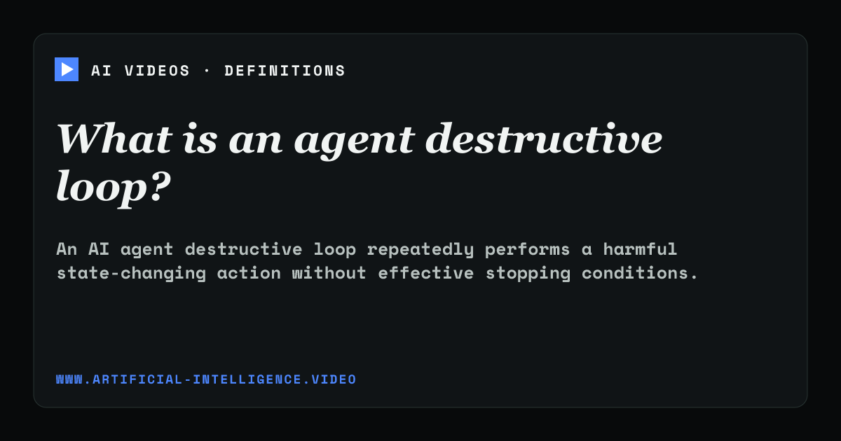 Definition card for agent destructive loop: What is an agent destructive loop?