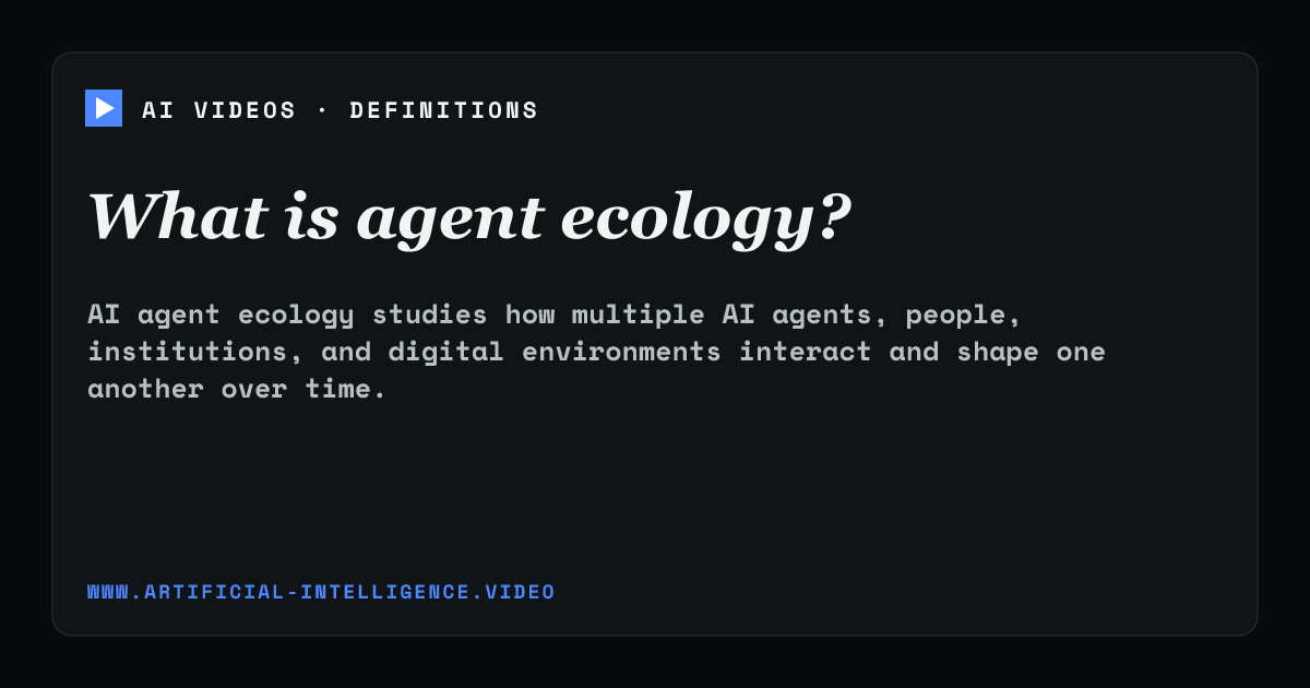 Definition card for agent ecology: What is agent ecology?