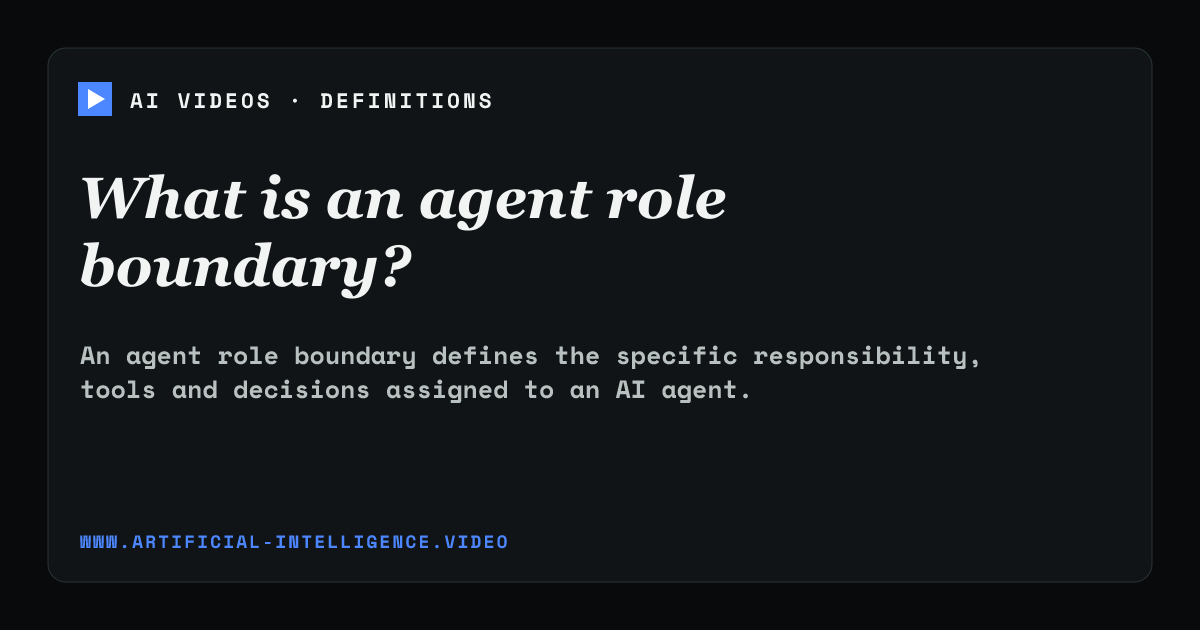 Definition card for agent role boundary: What is an agent role boundary?