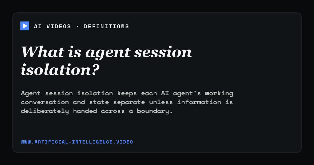 Definition card for agent session isolation: What is agent session isolation?