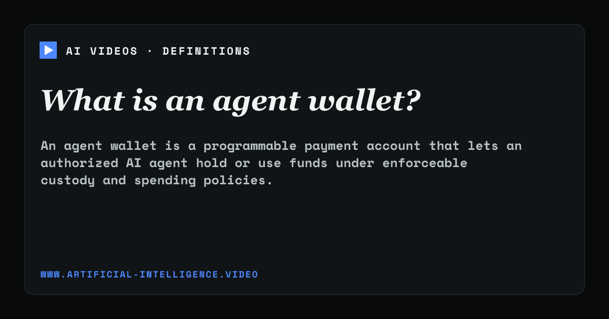 Definition card for agent wallet: What is an agent wallet?