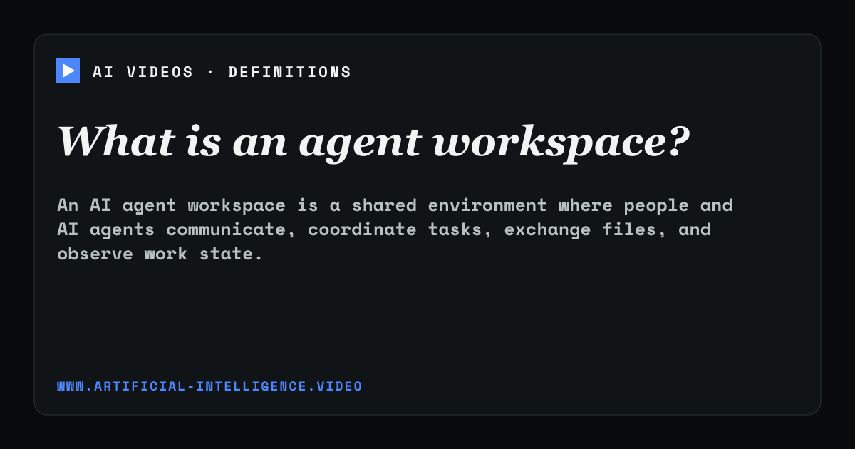Definition card for agent workspace: What is an agent workspace?
