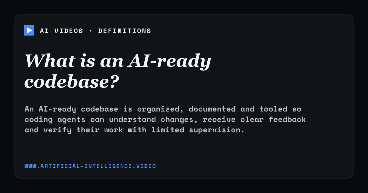 Definition card for AI-ready codebase: What is an AI-ready codebase?