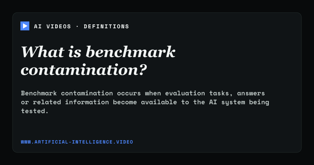 Definition card for benchmark contamination: What is benchmark contamination?