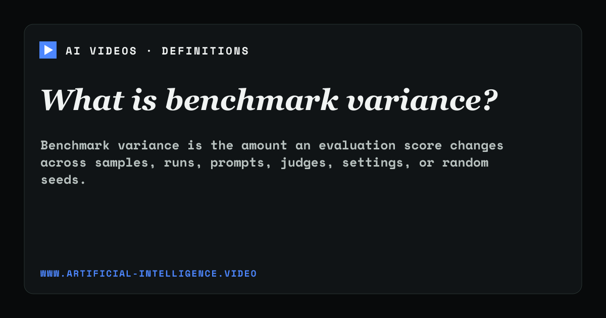 Definition card for benchmark variance: What is benchmark variance?