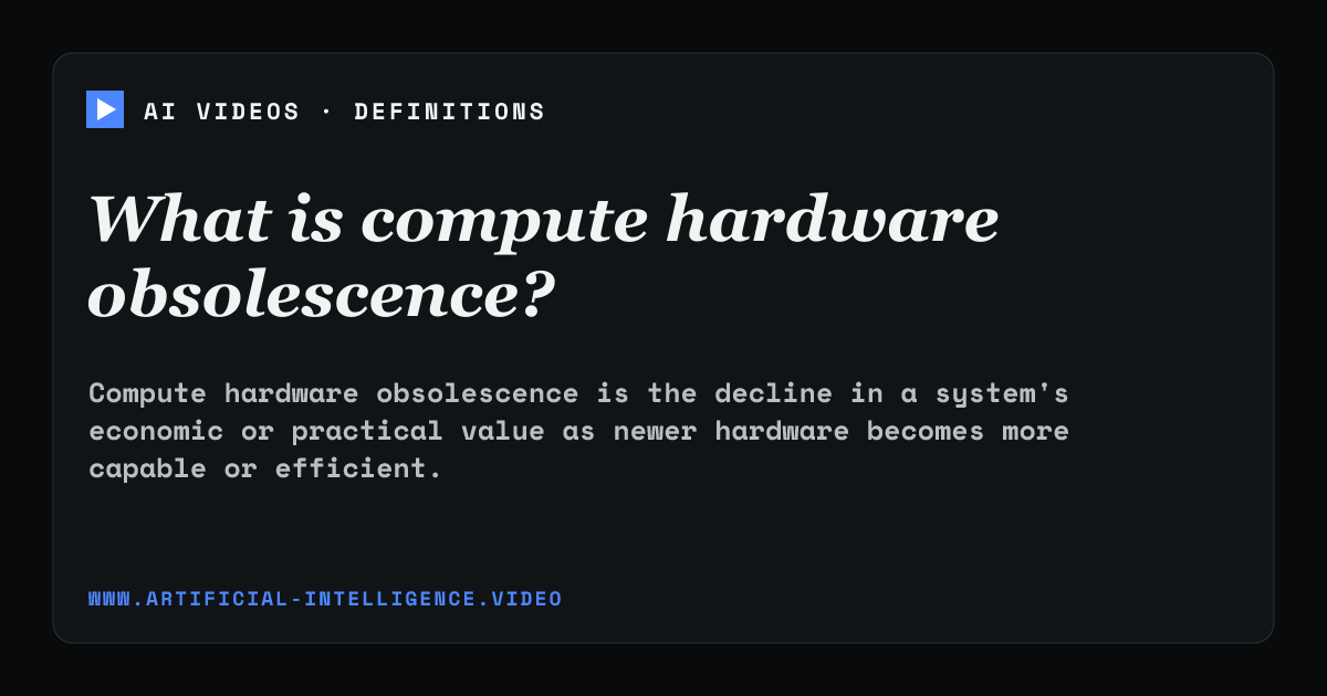 Definition card for compute hardware obsolescence: What is compute hardware obsolescence?