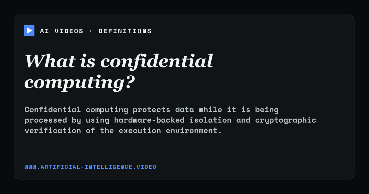 Definition card for confidential computing: What is confidential computing?