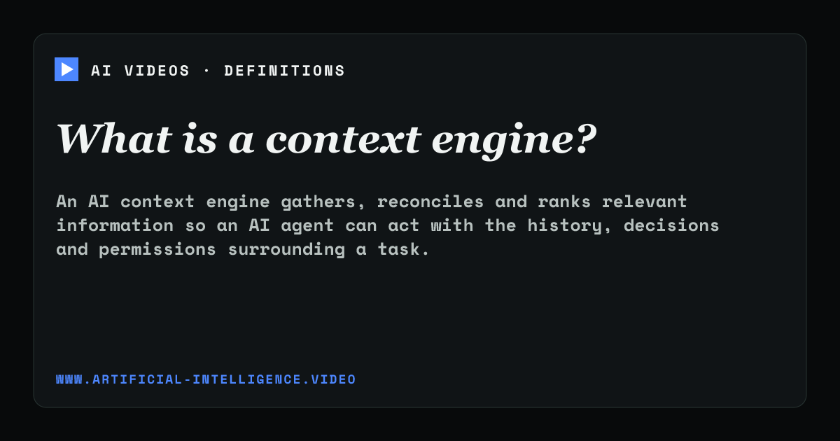 Definition card for context engine: What is a context engine?