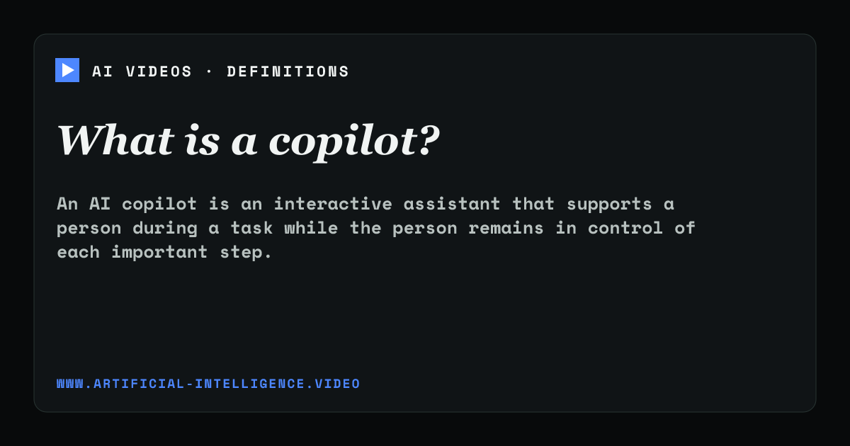 Definition card for copilot: What is a copilot?
