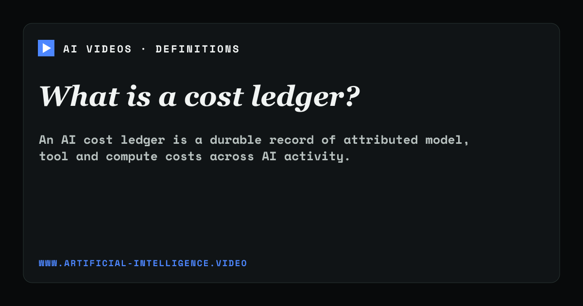 Definition card for cost ledger: What is a cost ledger?