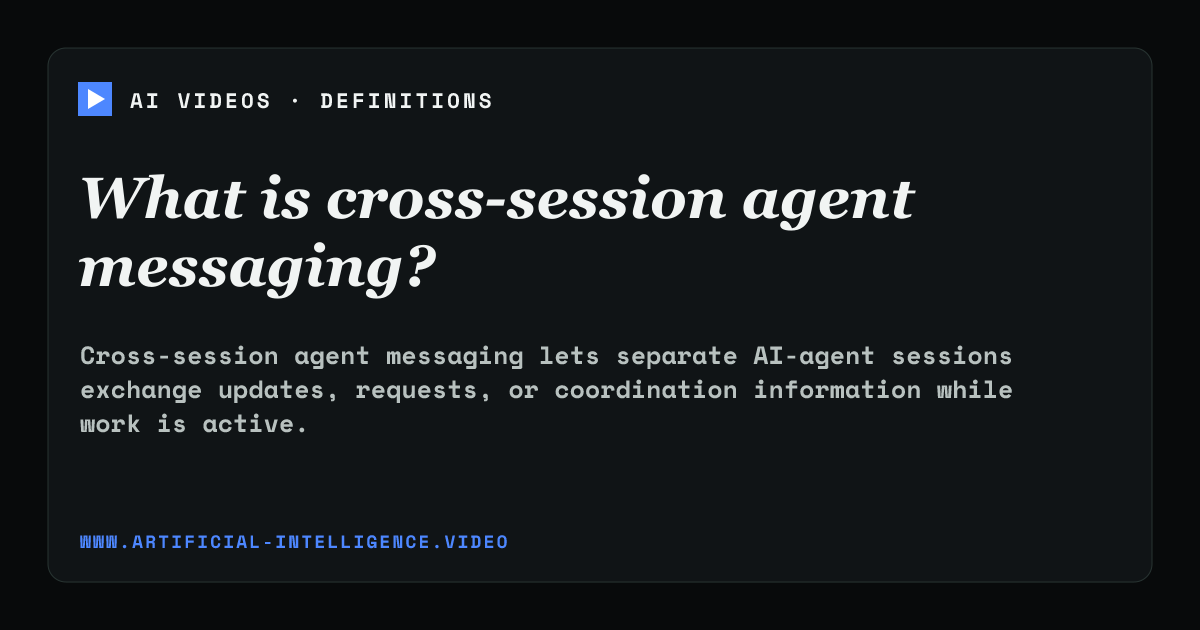 Definition card for cross-session agent messaging: What is cross-session agent messaging?
