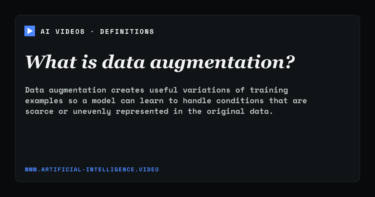 Definition card for data augmentation: What is data augmentation?