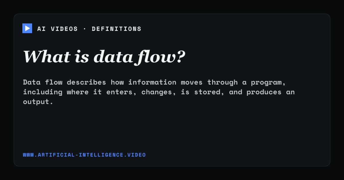 Definition card for data flow: What is data flow?