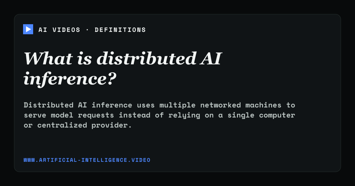 Definition card for distributed AI inference: What is distributed AI inference?
