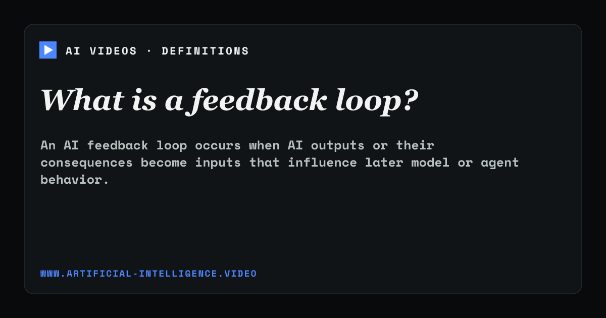 Definition card for feedback loop: What is a feedback loop?